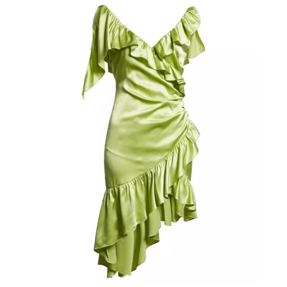 NEW Cinq A Sept Petunya Ruffle Midi Dress Sz 0